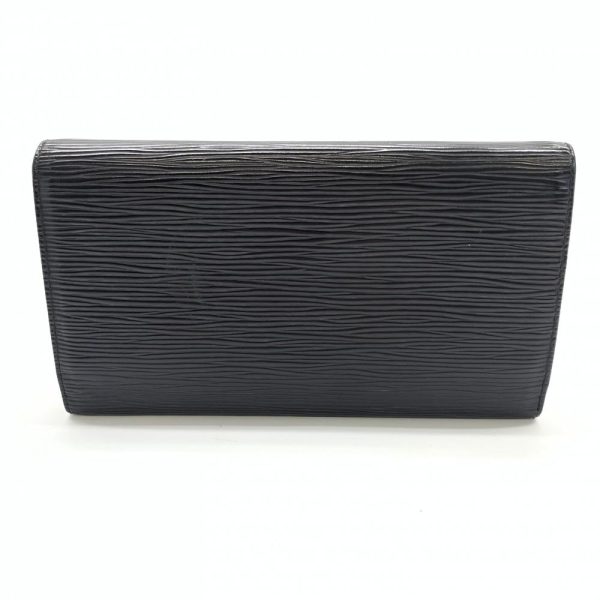 1240001037904 3 Louis Vuitton Epi Portefeuil Tresor International Trifold Wallet Black