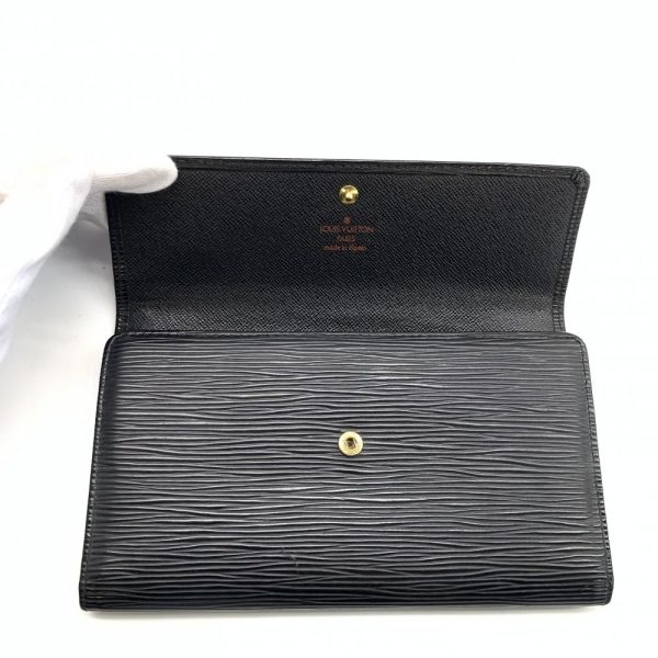 1240001037904 6 Louis Vuitton Epi Portefeuil Tresor International Trifold Wallet Black