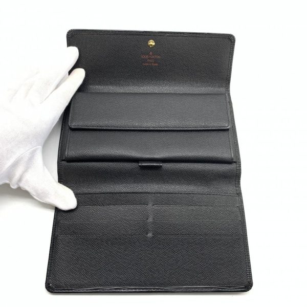 1240001037904 7 Louis Vuitton Epi Portefeuil Tresor International Trifold Wallet Black