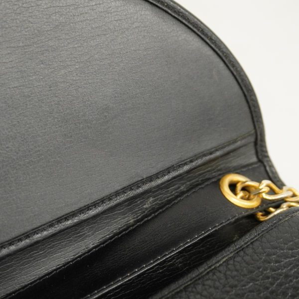 1240001037937 7 Christian Dior Gold Hardware Leather Shoulder Bag Black