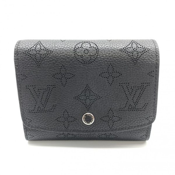 1240001037976 1 Louis Vuitton Portefeuille Iris Compact Mahina Bifold Wallet Black