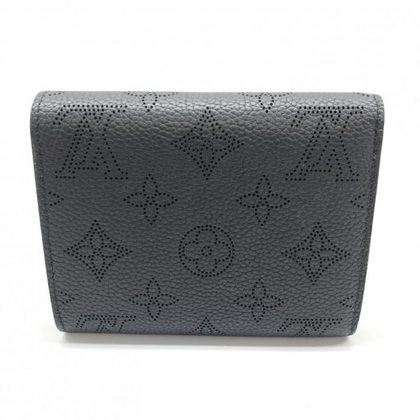 1240001037976 4 Louis Vuitton Portefeuille Iris Compact Mahina Bifold Wallet Black