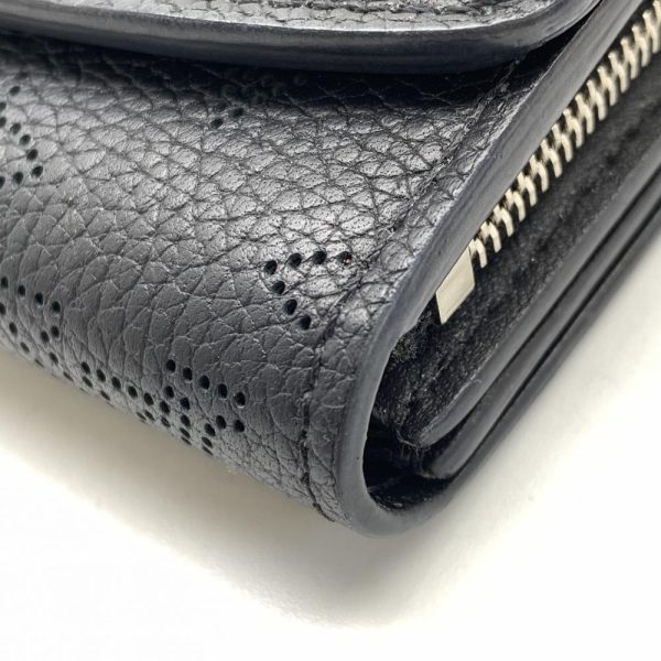 1240001037976 6 Louis Vuitton Portefeuille Iris Compact Mahina Bifold Wallet Black