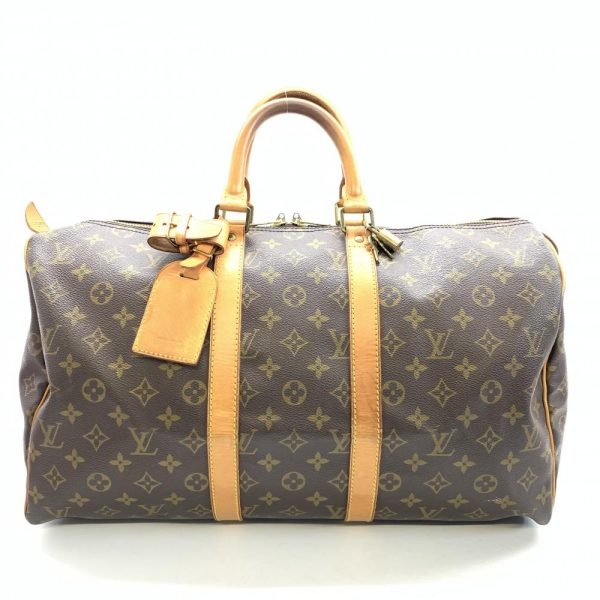 1240001037999 1 Louis Vuitton Keypole 45 Boston Bag Monogram Brown