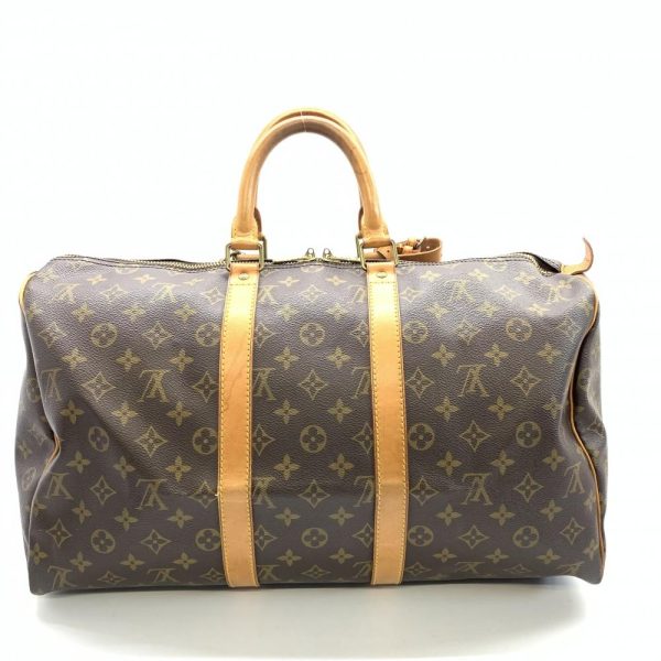 1240001037999 3 Louis Vuitton Keypole 45 Boston Bag Monogram Brown