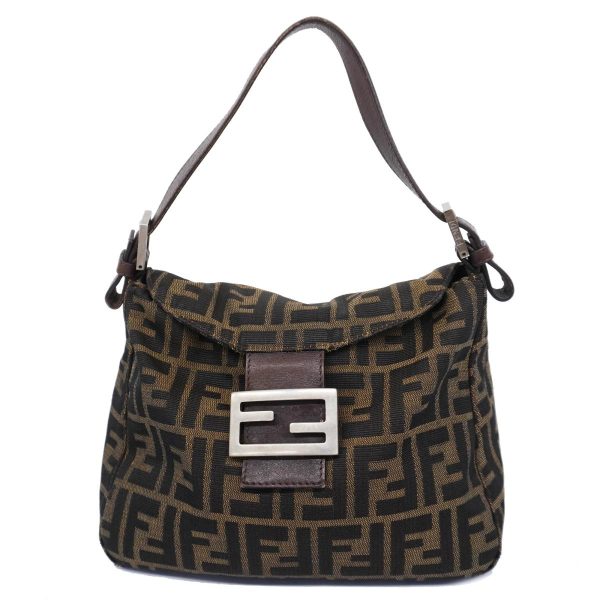 1240001038027 1 Fendi Zucca Nylon Handbag Brown