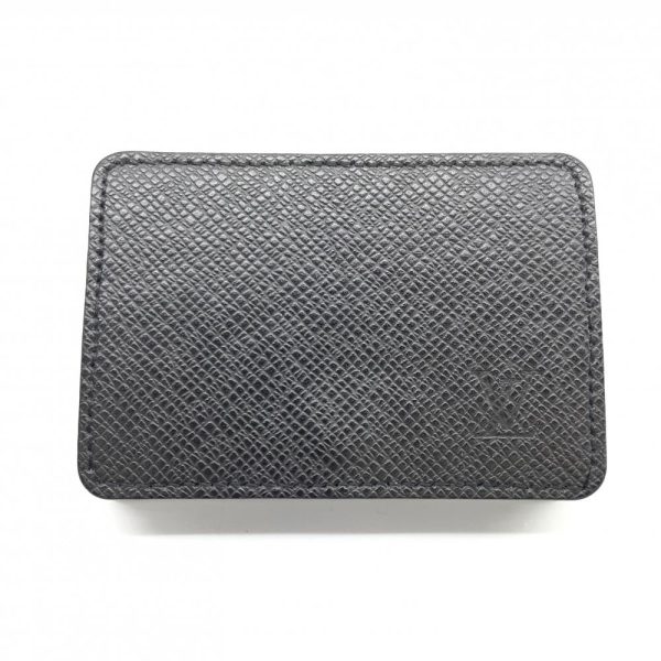 1240001038032 1 Louis Vuitton Coin Purse Ardoise Taiga Leather Black