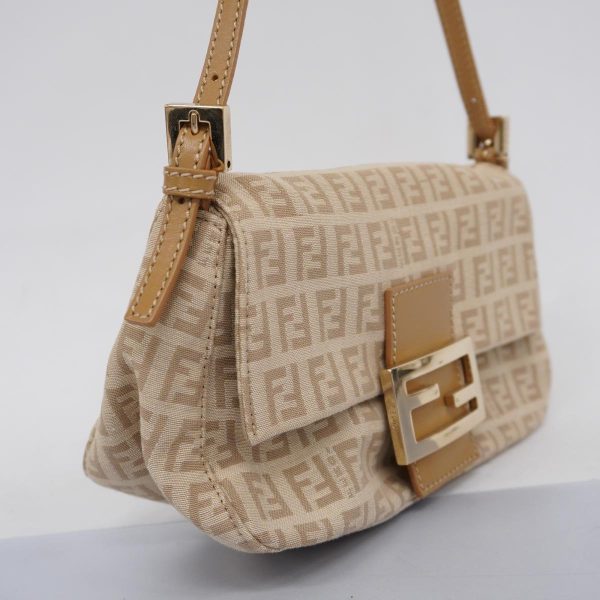 1240001038591 2 Fendi Zucchino Nylon Canvas Handbag Beige