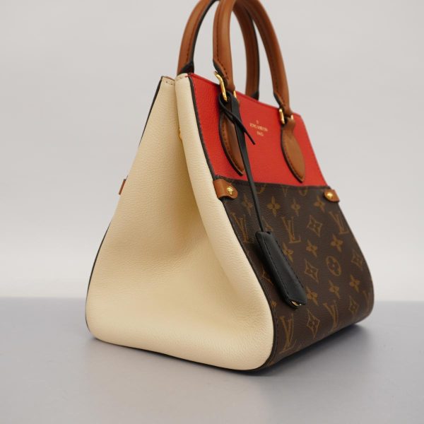 1240001039089 2 Louis Vuitton Fold Tote Bag PM Monogram Brown Red