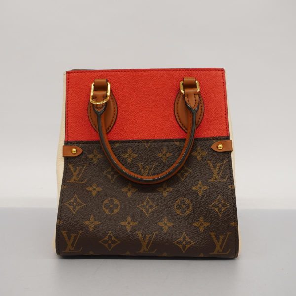 1240001039089 7 Louis Vuitton Fold Tote Bag PM Monogram Brown Red