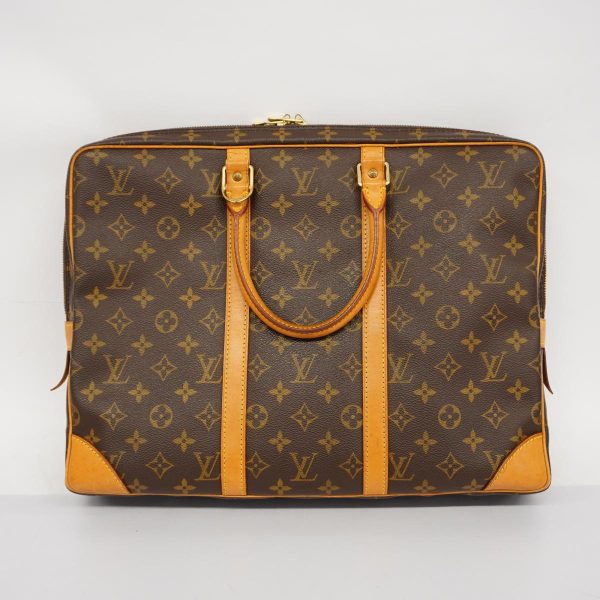 1240001039329 15 Louis Vuitton Porte de Cumin Voyage Business Bag Monogram Brown