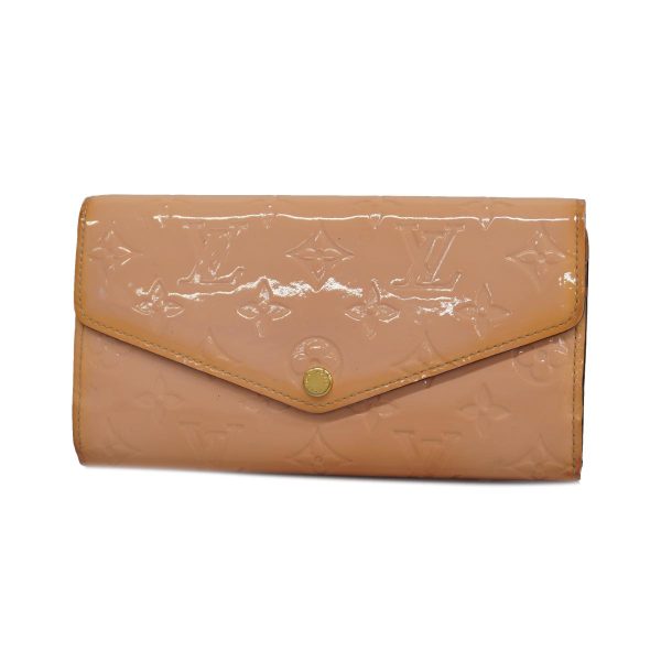 1240001039354 1 Louis Vuitton Portefeuille Sara Long Wallet Vernis Rose Ballerine