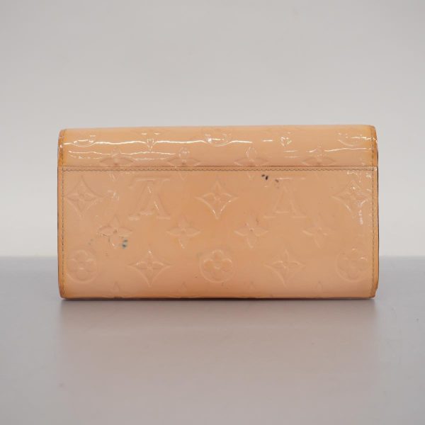 1240001039354 14 Louis Vuitton Portefeuille Sara Long Wallet Vernis Rose Ballerine