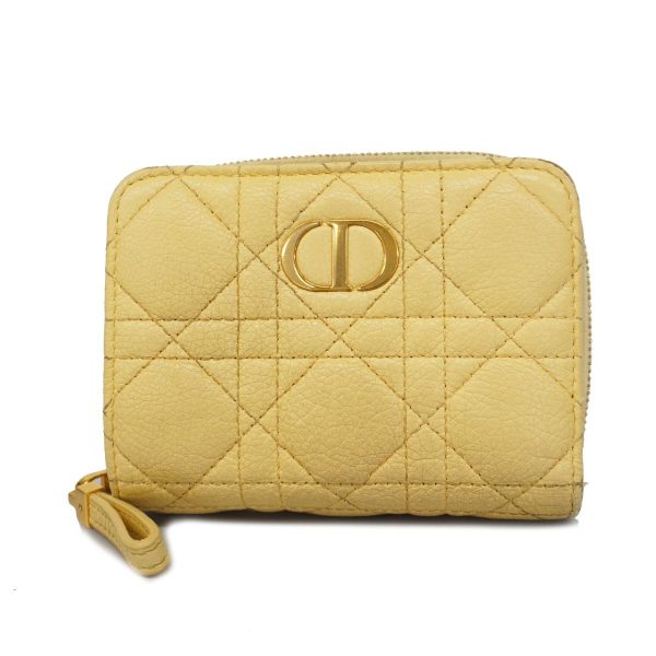 1240001039638 1 Christian Dior Caro Wallet Leather Hardware Yellow