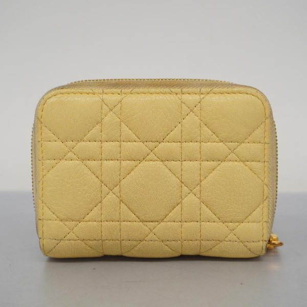 1240001039638 15 Christian Dior Caro Wallet Leather Hardware Yellow