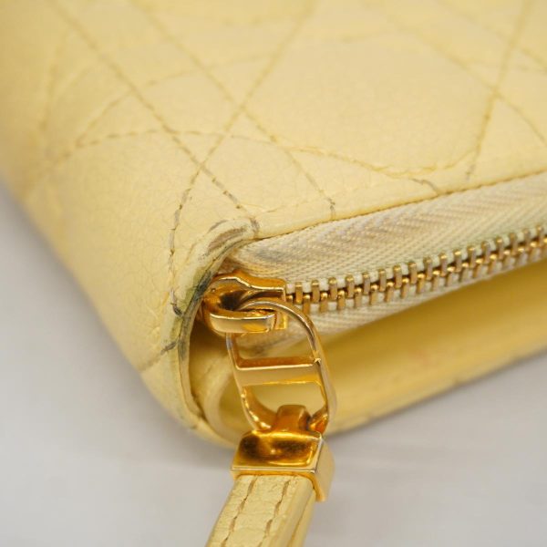 1240001039638 5 Christian Dior Caro Wallet Leather Hardware Yellow