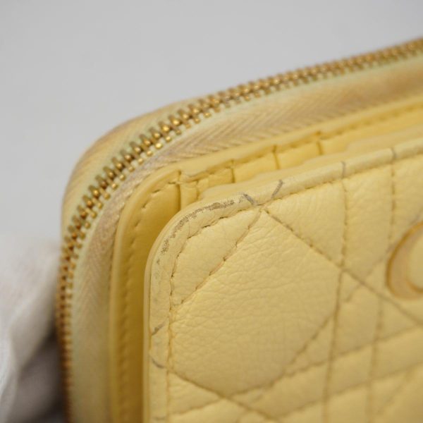 1240001039638 6 Christian Dior Caro Wallet Leather Hardware Yellow