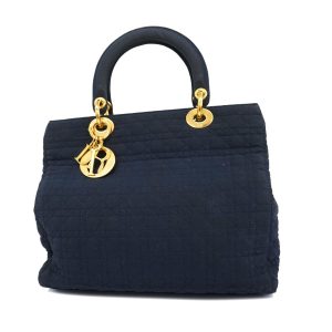 1240001039788 1 Christian Dior Tote Bag Book Tote Medium Canvas Navy