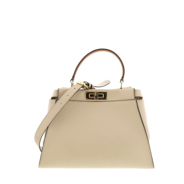 1240002011470 1 Fendi Peekaboo Iconic Medium Handbag Beige