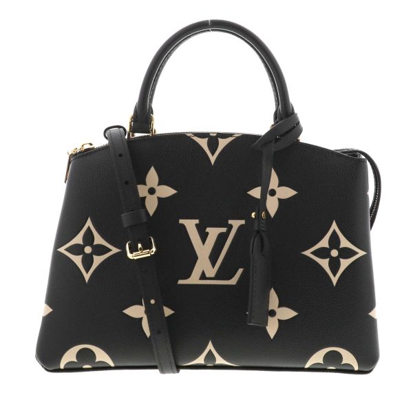 1240002017271 1 Louis Vuitton Petit Sac Plat Shoulder Bag Monogram Empreinte Black