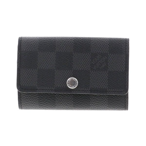 1240002021213 1 Louis Vuitton Multicle 6 Key Case Damier Graphite Black