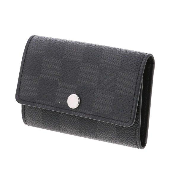 1240002021213 2 Louis Vuitton Multicle 6 Key Case Damier Graphite Black