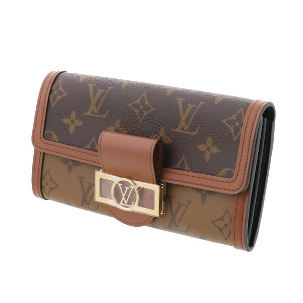 1240002021506 2 Louis Vuitton Portfolio Salad Fine Long Wallet Monogram Brown