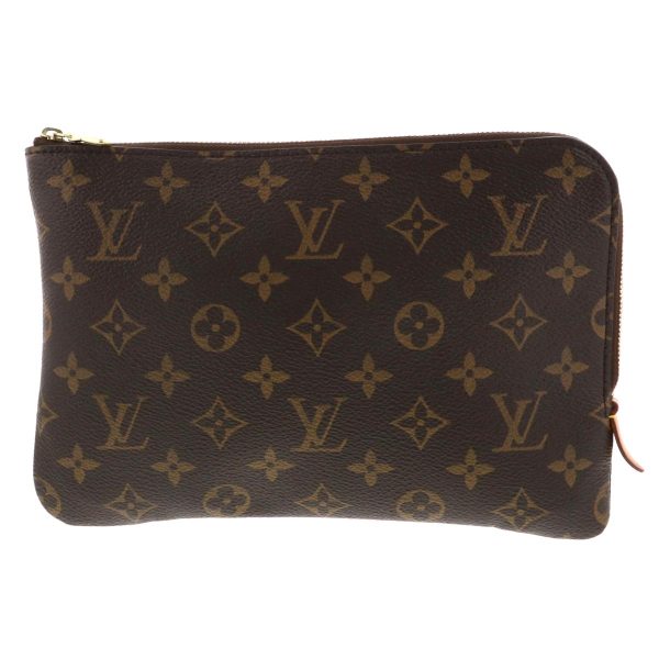 1240002021591 1 Louis Vuitton Clutch Bag Monogram Brown