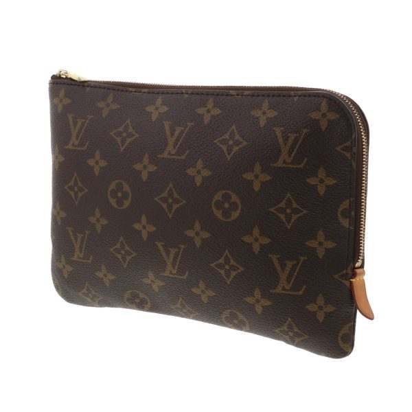 1240002021591 2 Louis Vuitton Clutch Bag Monogram Brown