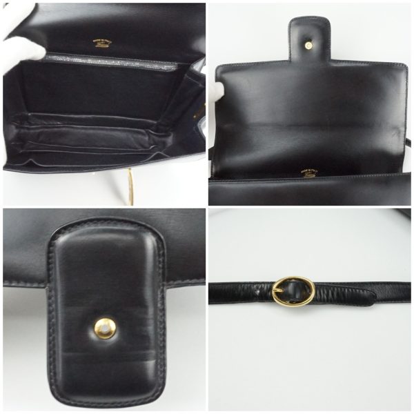 1240002030272 5 Gucci Gold Hardware Leather Shoulder Bag Black