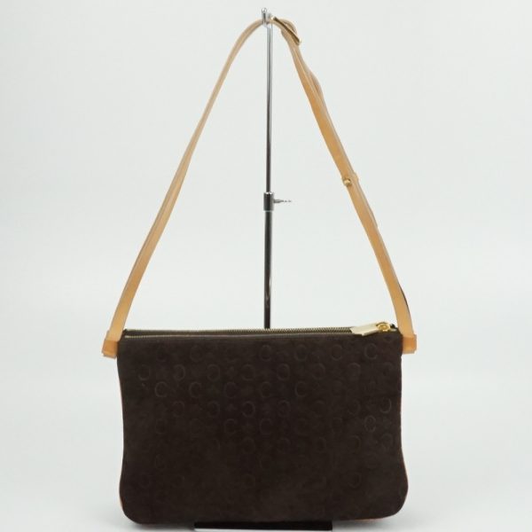 1240002031167 2 Celine Macadam Suede Shoulder Bag Brown