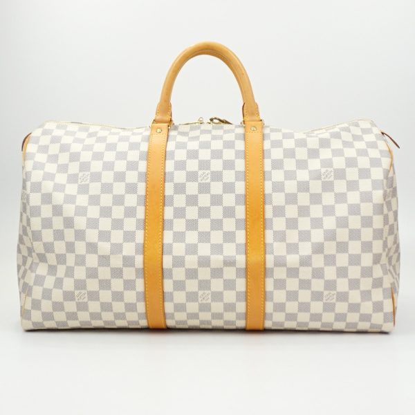 1240002048330 1 LOUIS VUITTON Keepall 50 Boston Travel Bag White