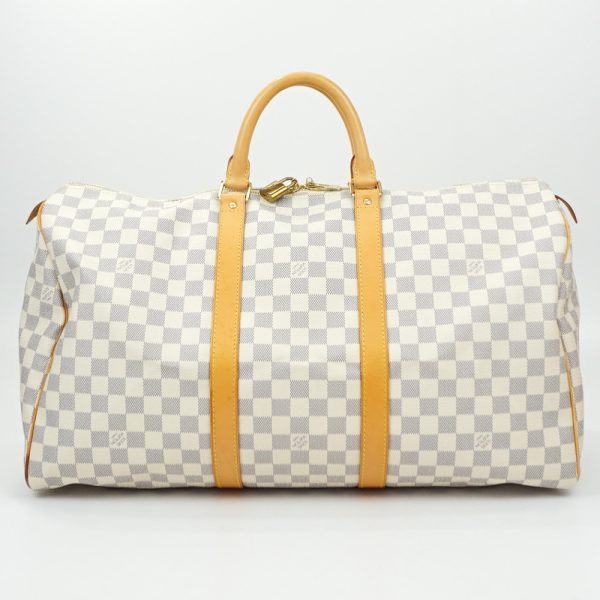 1240002048330 2 LOUIS VUITTON Keepall 50 Boston Travel Bag White