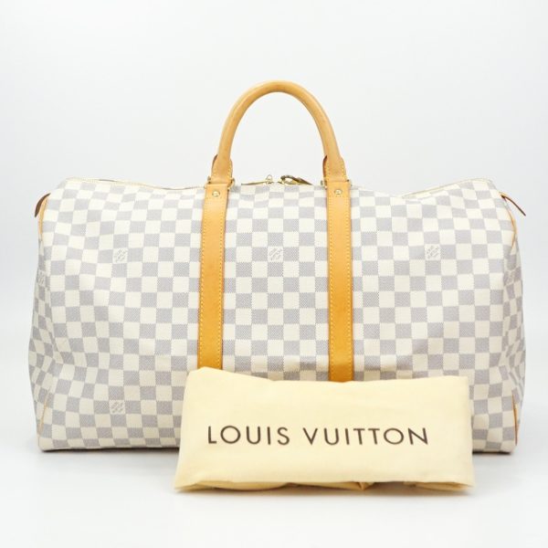 1240002048330 8 LOUIS VUITTON Keepall 50 Boston Travel Bag White