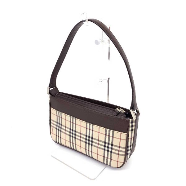 1240002226118 3 Burberry Nova Check Pattern London Leather Shoulder Bag Beige