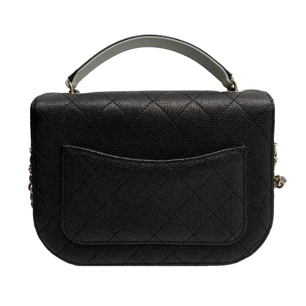 1240004010415 2 Chanel Top Handle Flap Bag Black