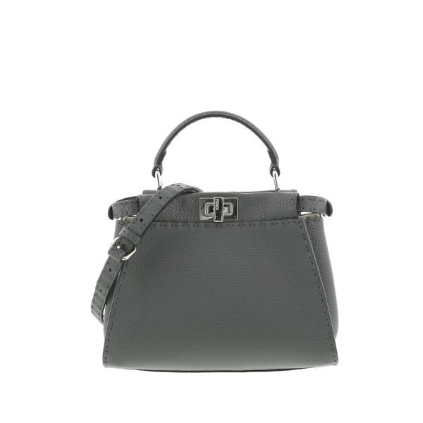 1240004013484 1 Fendi Mini Pea Cover Shoulder Bag Gray