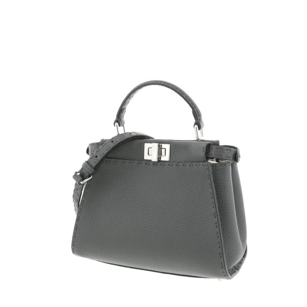 1240004013484 2 Fendi Mini Pea Cover Shoulder Bag Gray