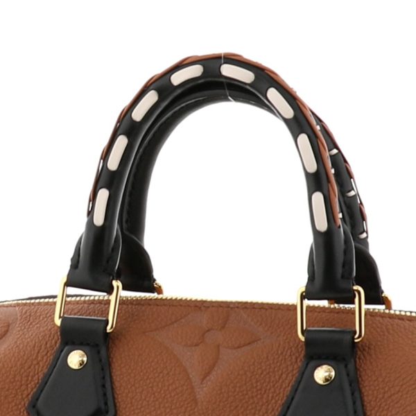 1240004017809 3 Louis Vuitton Speedy Bandolier 25 Handbag Monogram Empreinte Camel