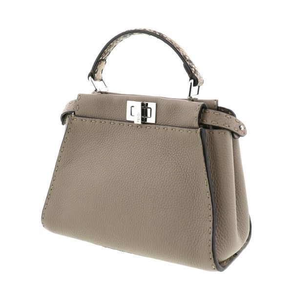 1240004017887 2 Fendi Seleria Mini Pea Cover Shoulder Bag Beige