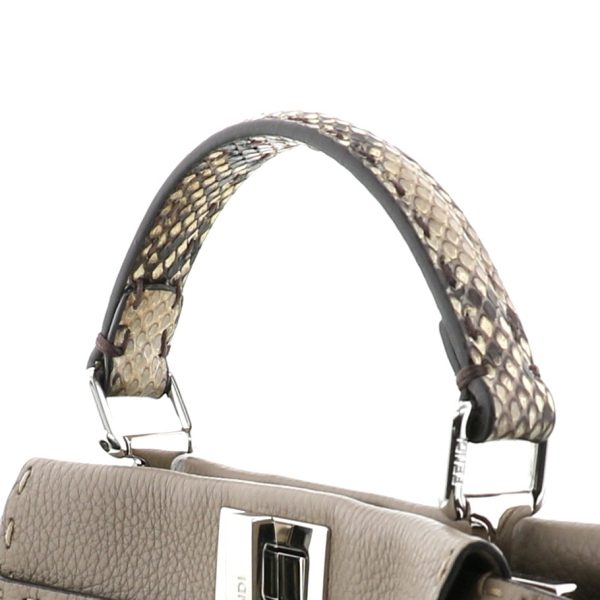 1240004017887 3 Fendi Seleria Mini Pea Cover Shoulder Bag Beige