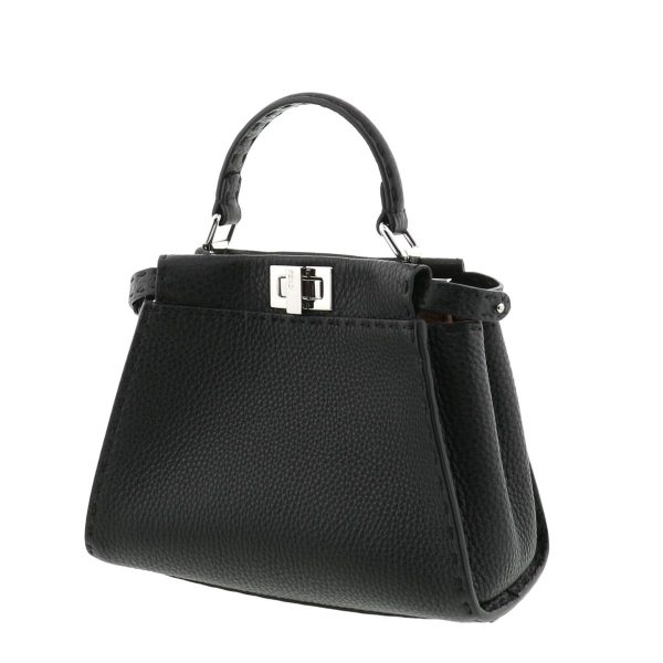 1240004018176 2 Fendi Mini Pea Cover Shoulder Bag Black