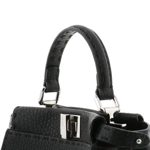 1240004018176 3 Fendi Mini Pea Cover Shoulder Bag Black