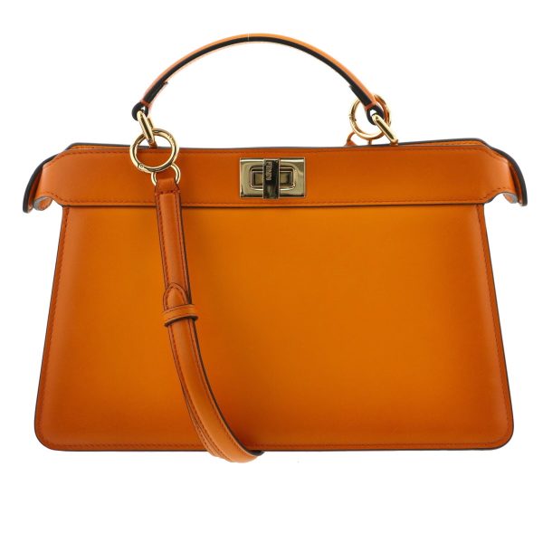 1240004024030 1 Fendi Pea Cover Eye Seat Handbag Orange