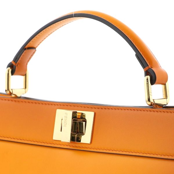 1240004024030 3 Fendi Pea Cover Eye Seat Handbag Orange