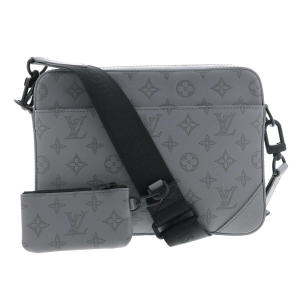 1240004024276 1 Louis Vuitton Duo Messenger Shoulder Bag Gray