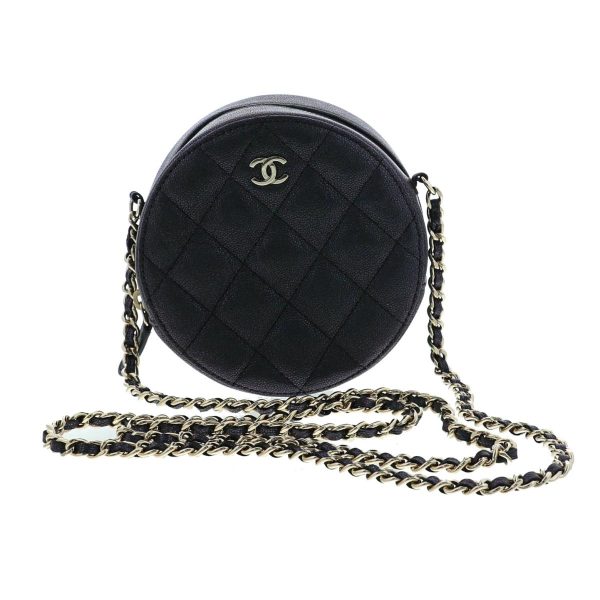 1240004025583 1 1 Chanel Classic Round Chain Shoulder Bag Purple