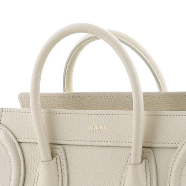 1240004025677 3 Celine Luggage Nano Shopper Bag Ivory