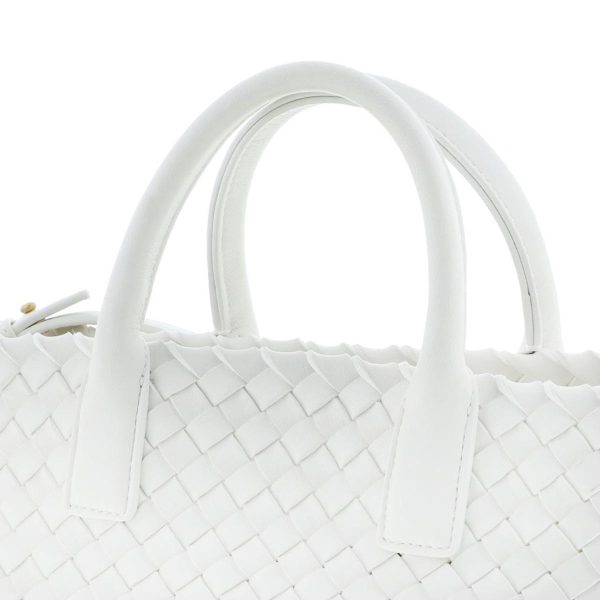 1240004027114 3 Bottega Veneta Mini Cover Intrecciato Handbag White