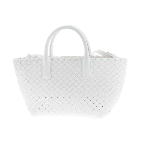 1240004027114 4 Bottega Veneta Mini Cover Intrecciato Handbag White